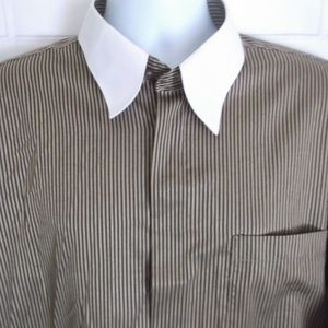 Biani of Italy Button Down Striped Dress Shirt